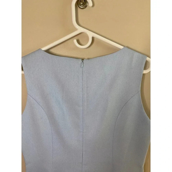 Chelsea28 Powder Blue Rear Zip Sleeveless Career Dress NEW FLAW Size L - Picture 6 of 12